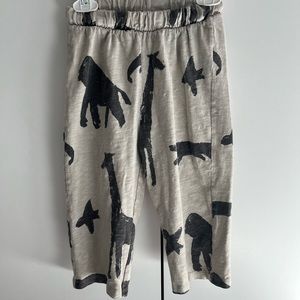 Zara Wide Leg Animal Print Pants